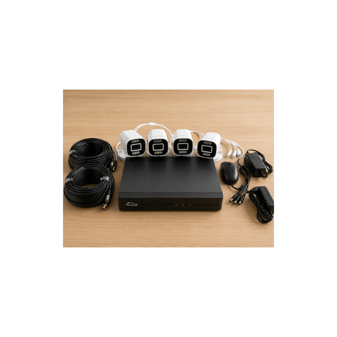 4 Camera Full HD CCTV Kit with XVR – Complete Security Camera Kit